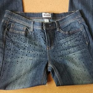 Mudd denim black rhinestones size 11